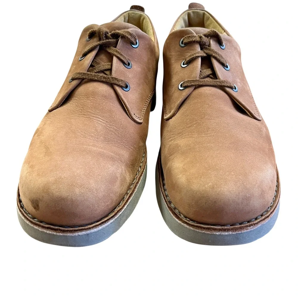 SAMUEL HUBBARD Brown Nubuck Leather Free Oxford Shoes Mens 12‎ Lace Up Vibram